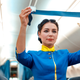 Image for article titled Flight Attendant Reminds Passengers Seat Belt Can Be Used As A Strangulation Device